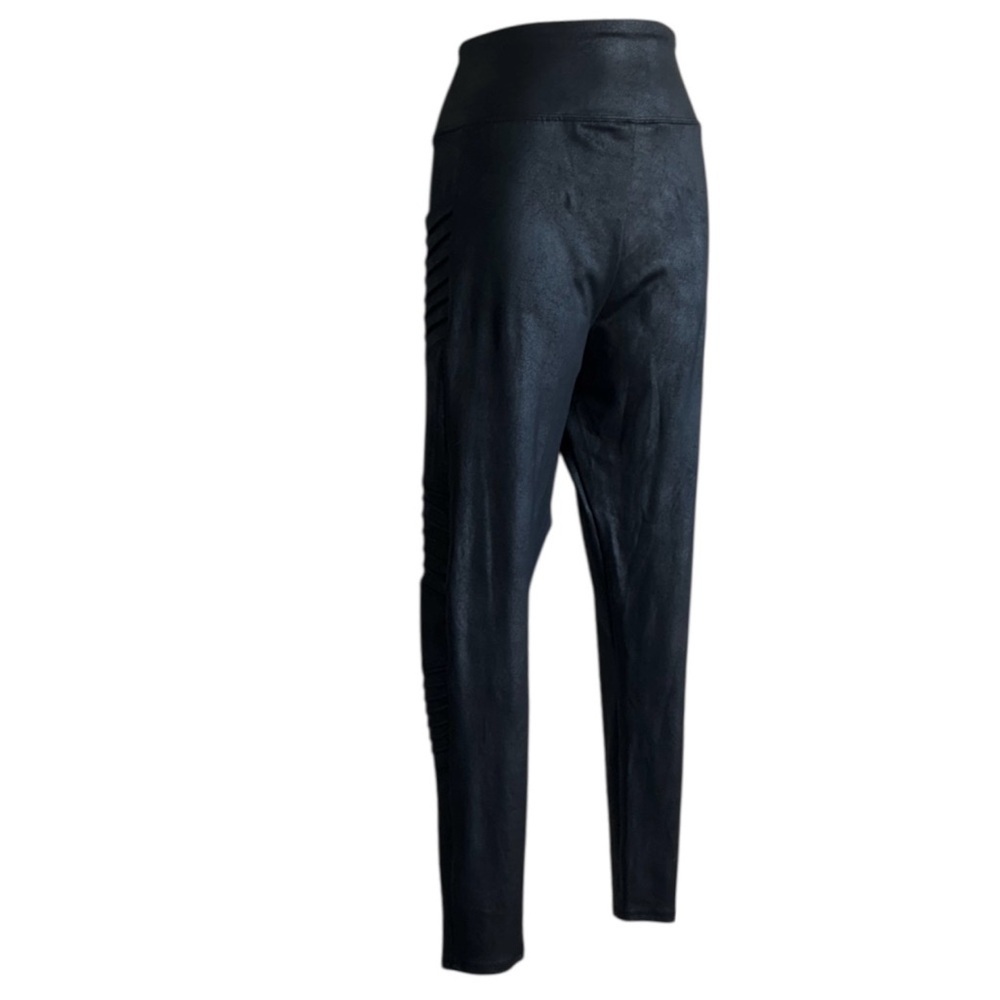 Simply Vera, Vera Wang Black Women's L, High-Waisted Faux Leather Pants, Pleats